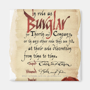Burglar Contract Magnet
