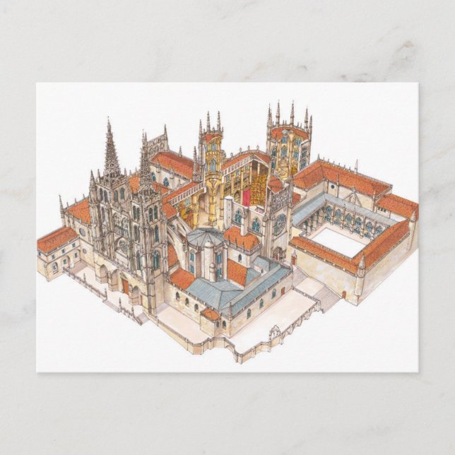Burgos Cathedral. Spain Postcard (Front)