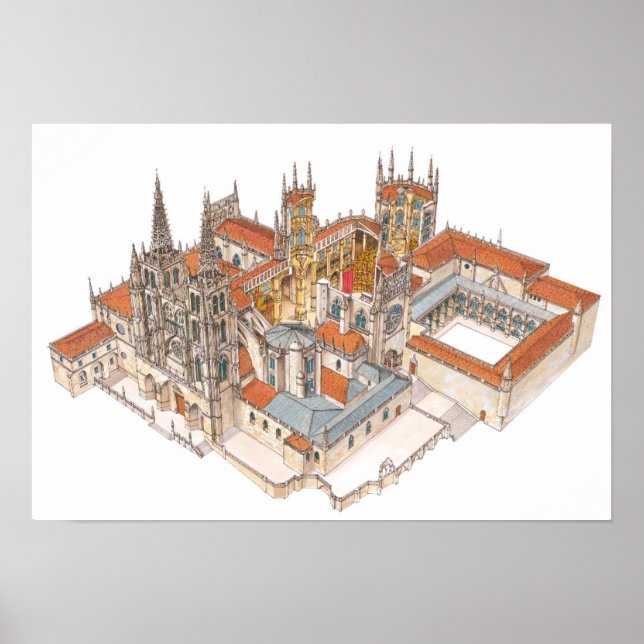 Burgos Cathedral. Spain Poster (Front)