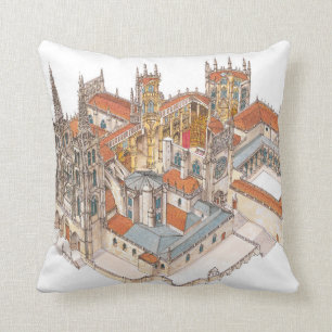 Burgos Cathedral. Spain Throw Pillow