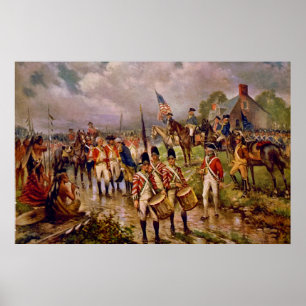 Burgoyne's Surrender at Saratoga by Percy Moran Poster