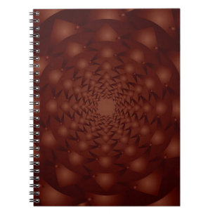 Burgundy abstract pattern. Traditional ornaments.  Notebook