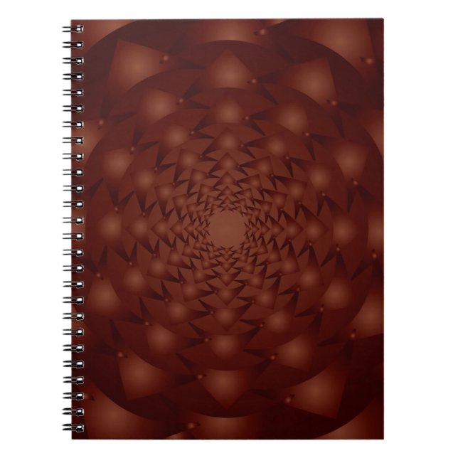 Burgundy abstract pattern. Traditional ornaments.  Notebook (Front)