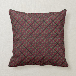 Burgundy And Black Pillow