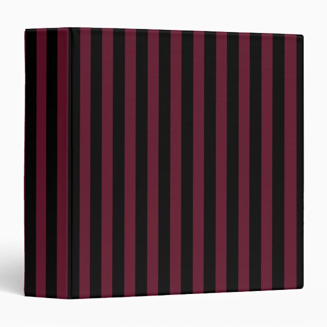 Burgundy and black stripes binder (Front/Spine)