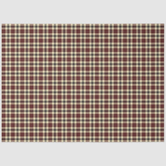 Burgundy and Black Tartan Plaid Tissue Paper