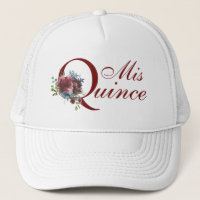 Burgundy and Blue Floral Mis Quince Birthday
