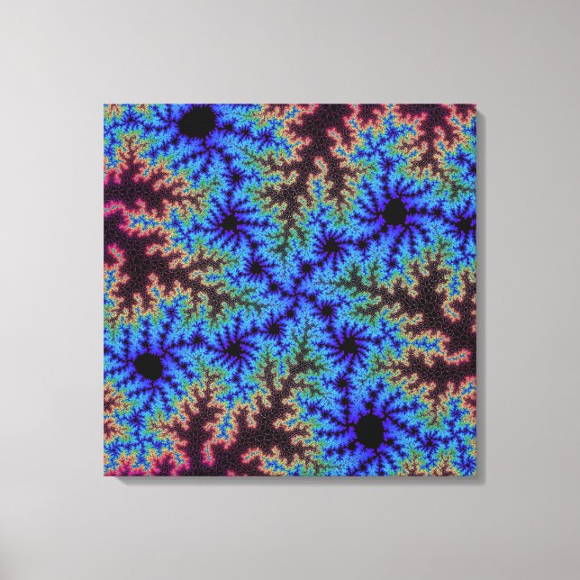 Burgundy and Blue Speckle Canvas Print (Front)