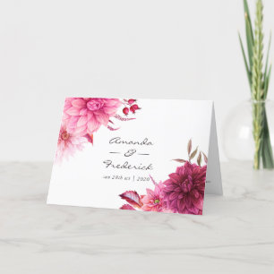 Burgundy and Blush Autumn Fall Wedding Program