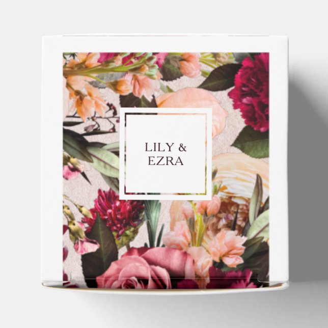 BURGUNDY AND BLUSH FAVOR BOX (Top)