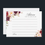 burgundy and blush floral advice card<br><div class="desc">A simple floral design with beautiful burgundy and blush pink watercolor flowers. Feel free to change the colours and text details.</div>