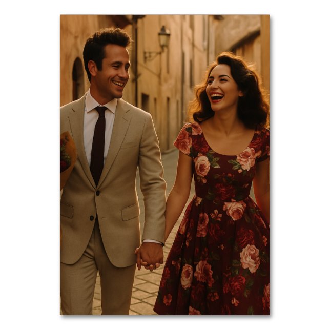 Burgundy and Blush Table Number (Front)