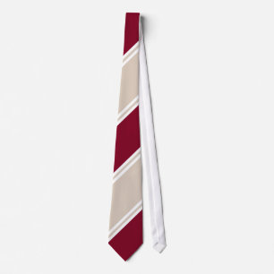 Burgundy and Champagne-Coloured Tie