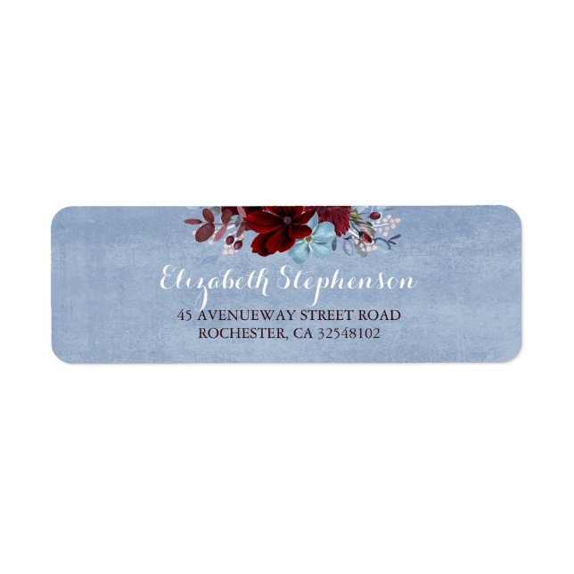 Burgundy and Dusty Blue Wedding (Front)