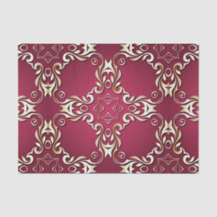 Burgundy And Gold Elegant Vintage Classic Royal Tissue Paper