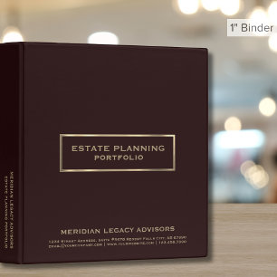 Burgundy and Gold Estate Planning Documents Binder