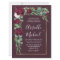 Burgundy and Gold Floral Watercolor Fall Wedding