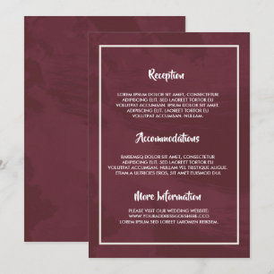 Burgundy and Gold Glitter Pocket Invitation