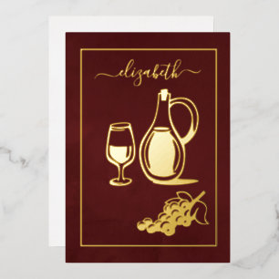 Burgundy and Gold Italian Wine Bridal Shower