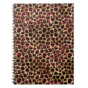 Burgundy and Gold Leopard Series Design 2 Notebook