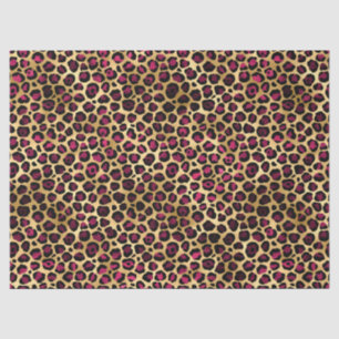 Burgundy and Gold Leopard Series Design 2 Tissue Paper