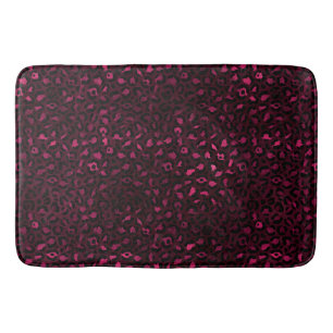 Burgundy and Gold Leopard Series Design 3 Bath Mat