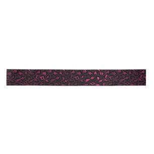 Burgundy and Gold Leopard Series Design 3 Satin Ribbon
