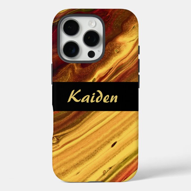 Burgundy and Gold Marble Case-Mate iPhone Case (Back)