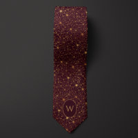 Burgundy and Gold Neuron Network