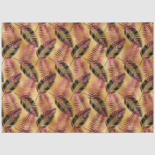 Burgundy and Gold Tiger Series Design 5 Tissue Paper
