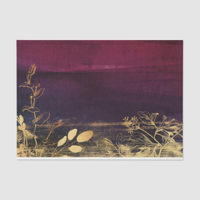 Burgundy and Gold Tissue Paper (Front)