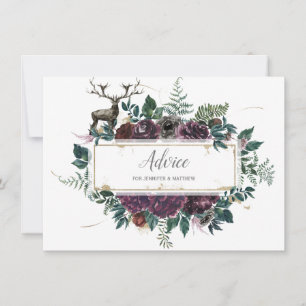 Burgundy and Grey Floral With Stag Advice