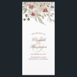Burgundy and Ivory Floral Wedding Programs<br><div class="desc">Marsala and ivory watercolor flowers elegant wedding programs</div>