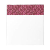 Burgundy and Pink Floral Tropical Leaf Pattern