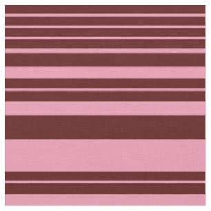 Burgundy and Pink Stripes Pattern Design Fabric