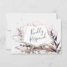 Burgundy and Pink Wild Flowers Save The Date Card