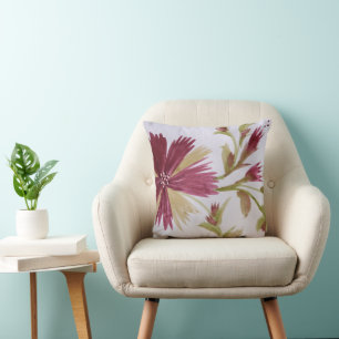 Burgundy and Plum Throw Pillow