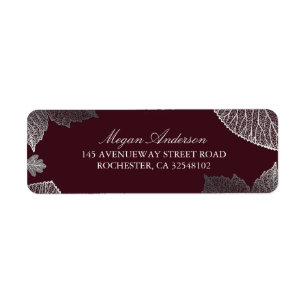 Burgundy and Silver Leaves Fall Wedding