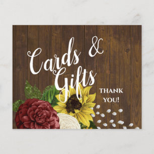 Burgundy and Sunflowers Themed Wedding Budget