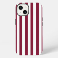 Burgundy and white candy stripes Case-Mate iPhone