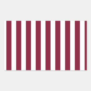 Burgundy and white candy stripes sticker