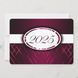 Burgundy and White Class of 2025 Invitations