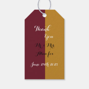 Burgundy and yellow Gift Tags
