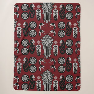 Burgundy Anglo Saxon Art Print Sherpa Blanket