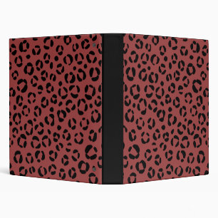 Burgundy Animal Print Binder