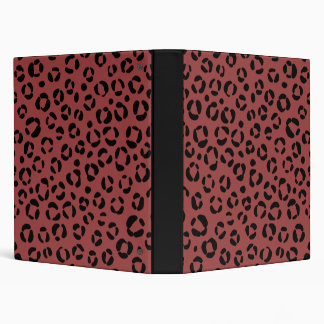 Burgundy Animal Print Binder