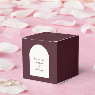 Burgundy Arch Tuscan Villa Wedding Favor Box