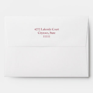 Burgundy Art Deco Diamonds Return-Addressed Envelope