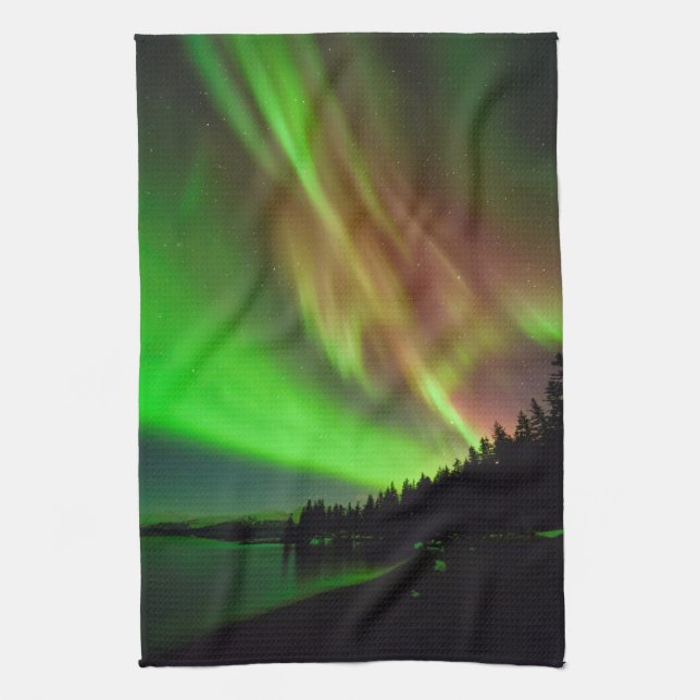 Burgundy Aurora Kitchen Towel (Vertical)