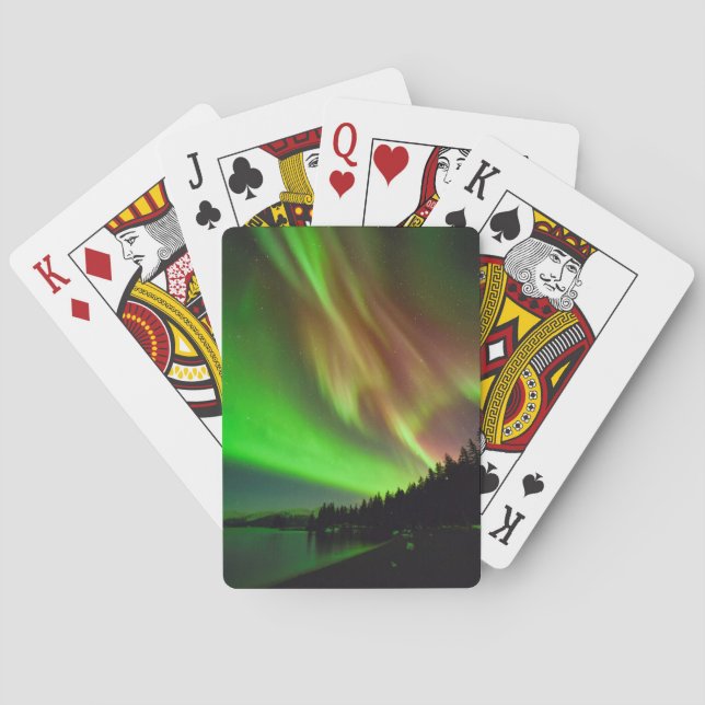 Burgundy Aurora Playing Cards (Back)